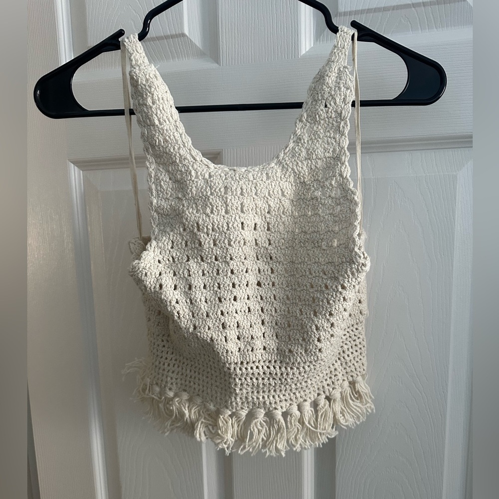 NWT Zara Handmade Crochet Top